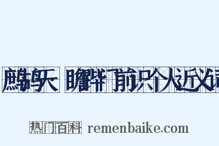 鹧鸪天·瞻跸门前识个人近义词是什么意思的图片